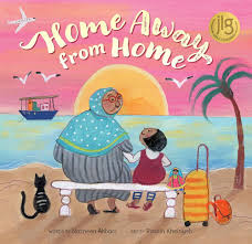 cover for the home-away-from-home-words-by-nazneen-akbari-art-by-rashin-kheiriyeh item.